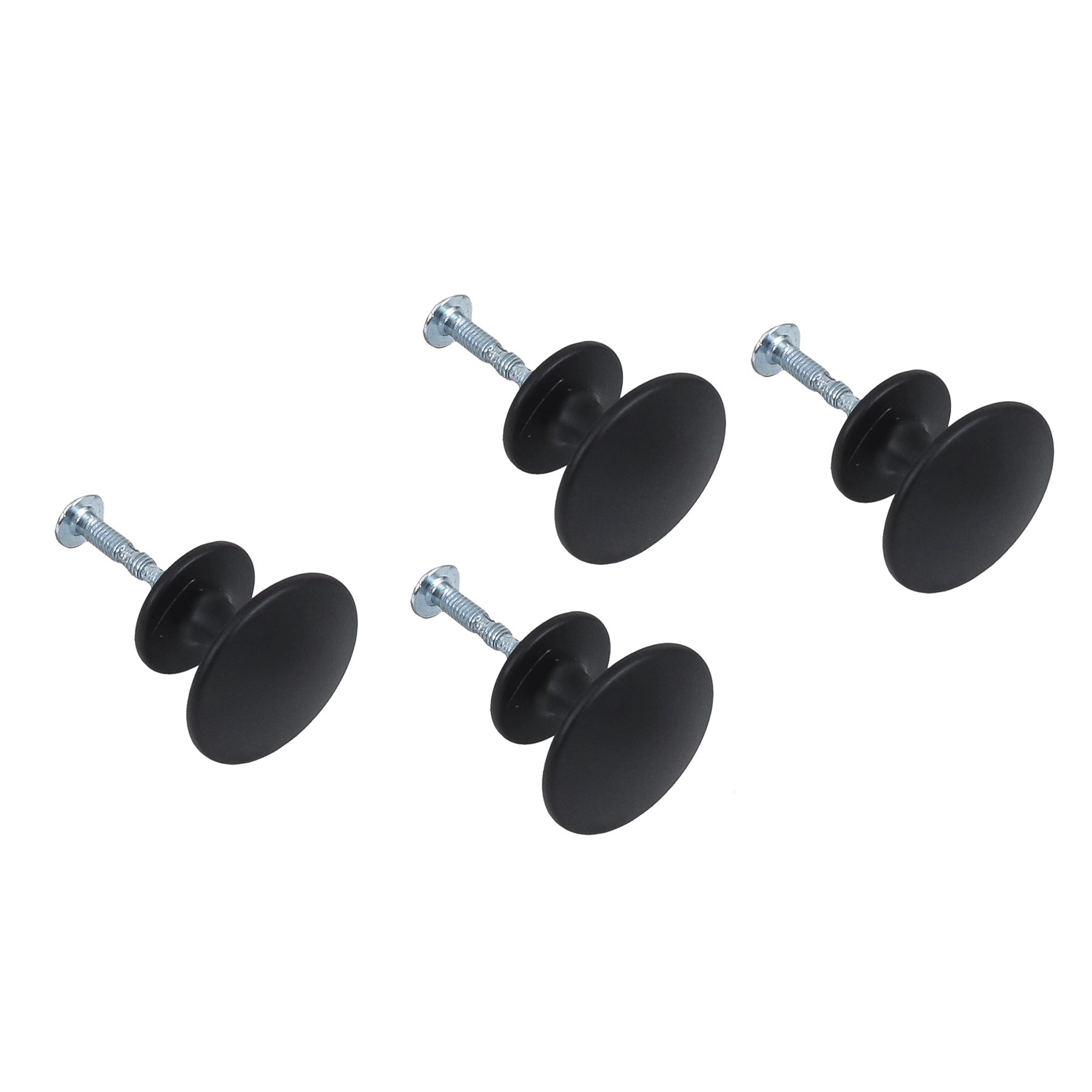Kit de Puxadores para Móveis Zamac Preto 30mm