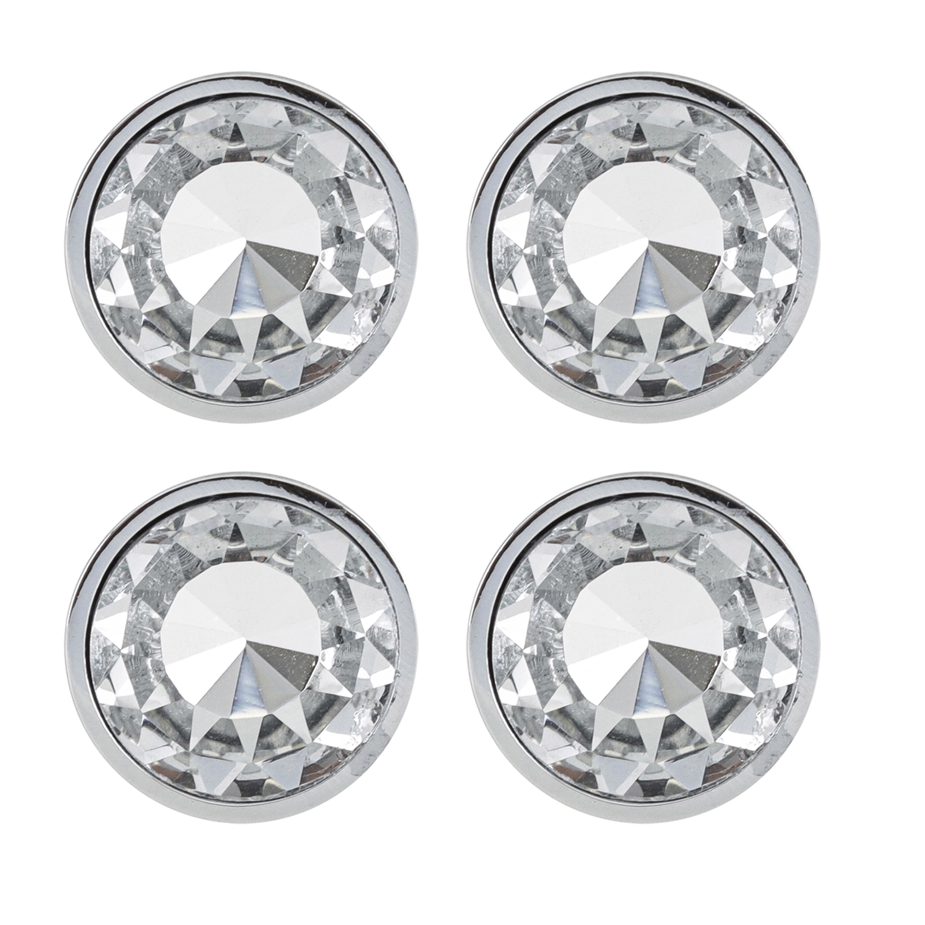 Kit de Puxadores para Móveis Metal e Vidro 17mm
