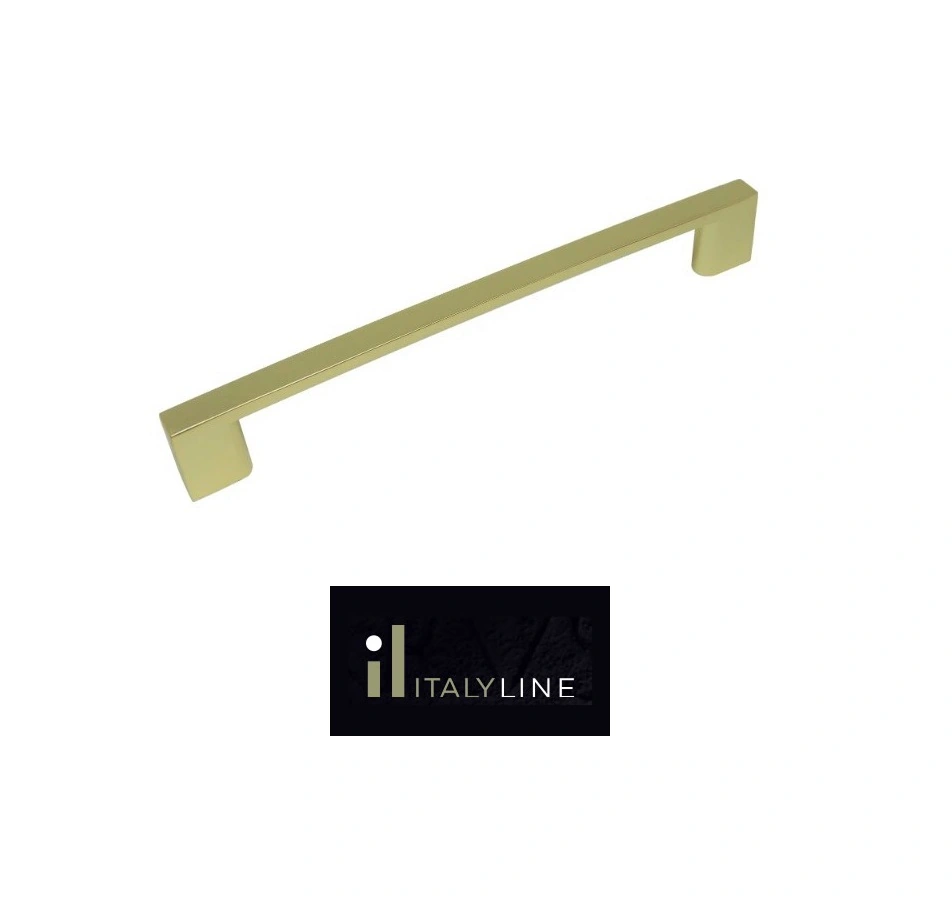 Puxador Dourado Il 950 Italy Line Metal 96mm C/ Parafusos