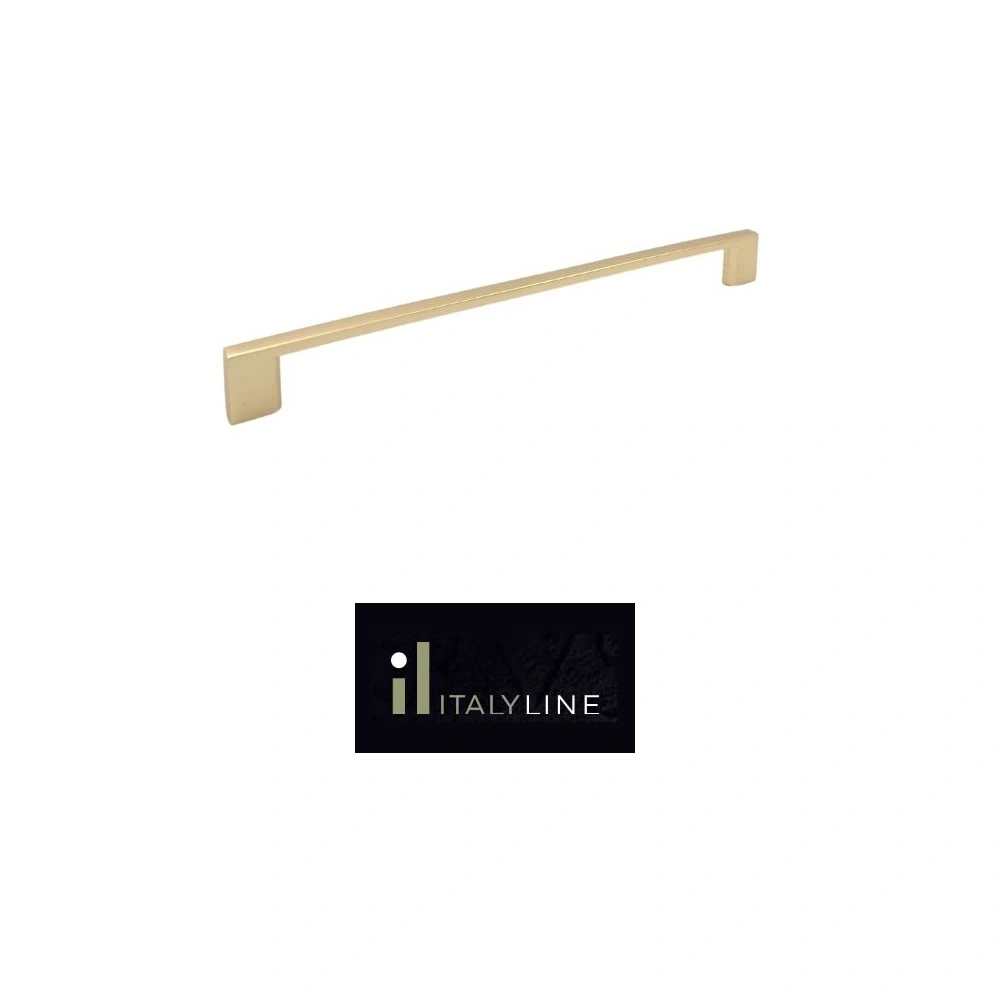 Puxador Dourado Fosco Il 950 Italy Line Metal 192mm C/ Parafusos
