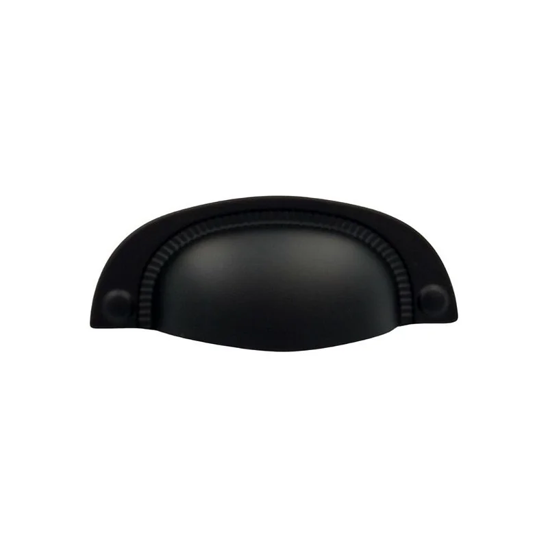 Puxador Concha Vivaro 222 Preto Fosco Italy L. 64mm Recart.