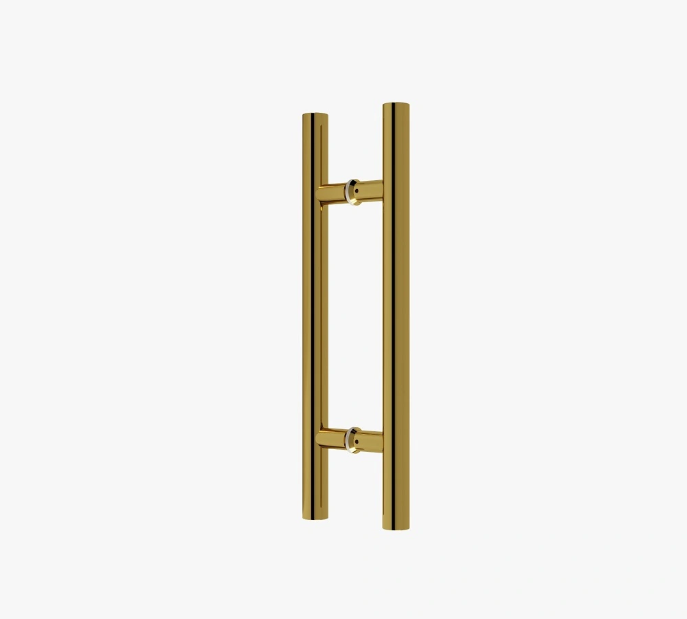 Puxador Duplo Dourado Inox 304 Italy Line Gold - 300mm