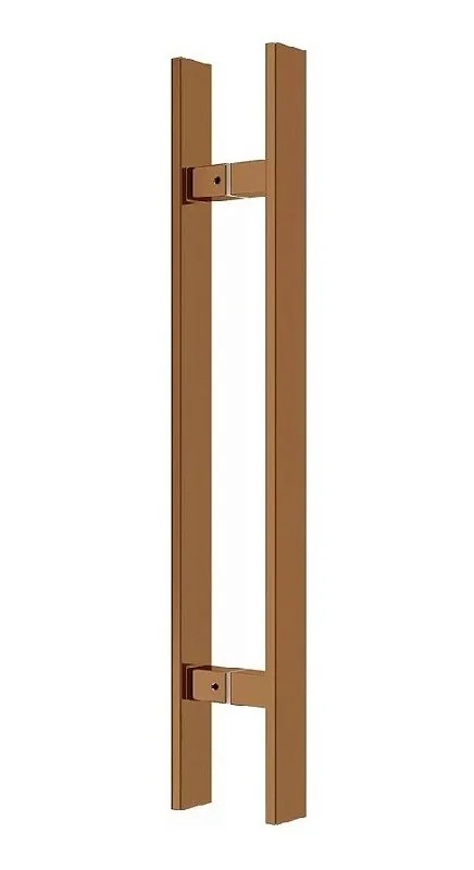 Puxador Porta Red Gold Duplo Inox Italy Df926 80 Cm 800 Mm