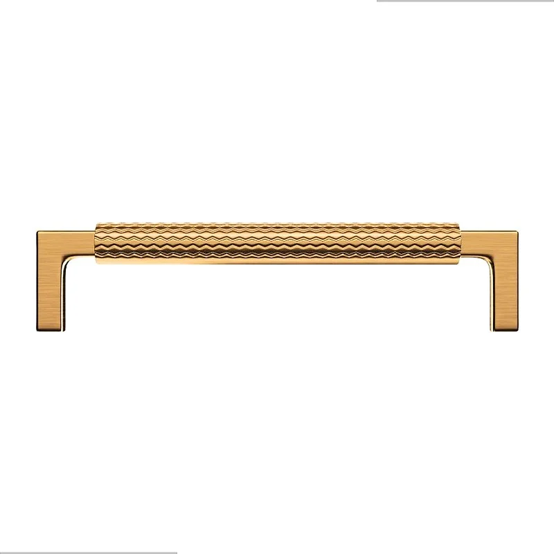 Puxador Móveis Zigrinato Il1780 160mm Bronze Esc ( Dourado )
