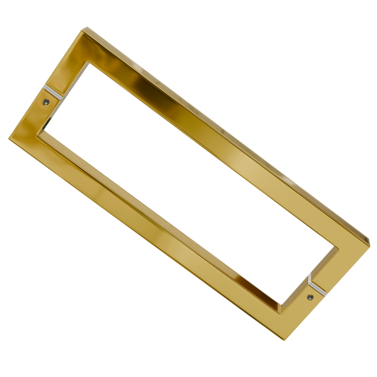 Puxador Duplo Inox Para Porta Il4070 30cm (300mm) Gold Dourado Brilhante Italy Line