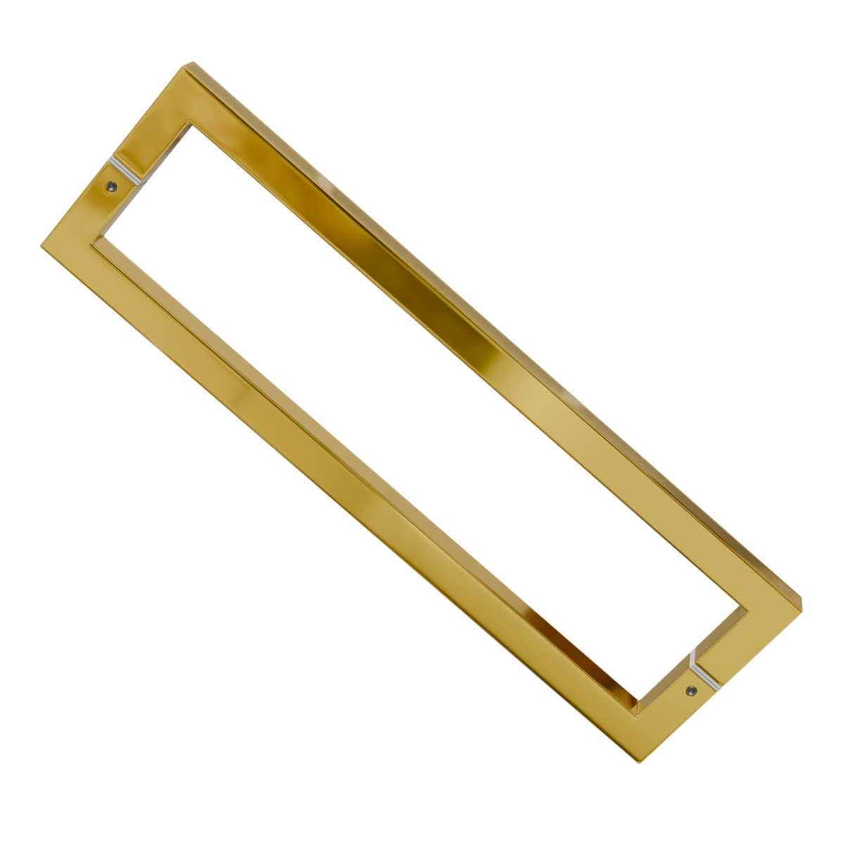 Puxador Duplo Inox Para Porta Il4070 40cm (400mm) Gold Dourado Brilhante Italy Line