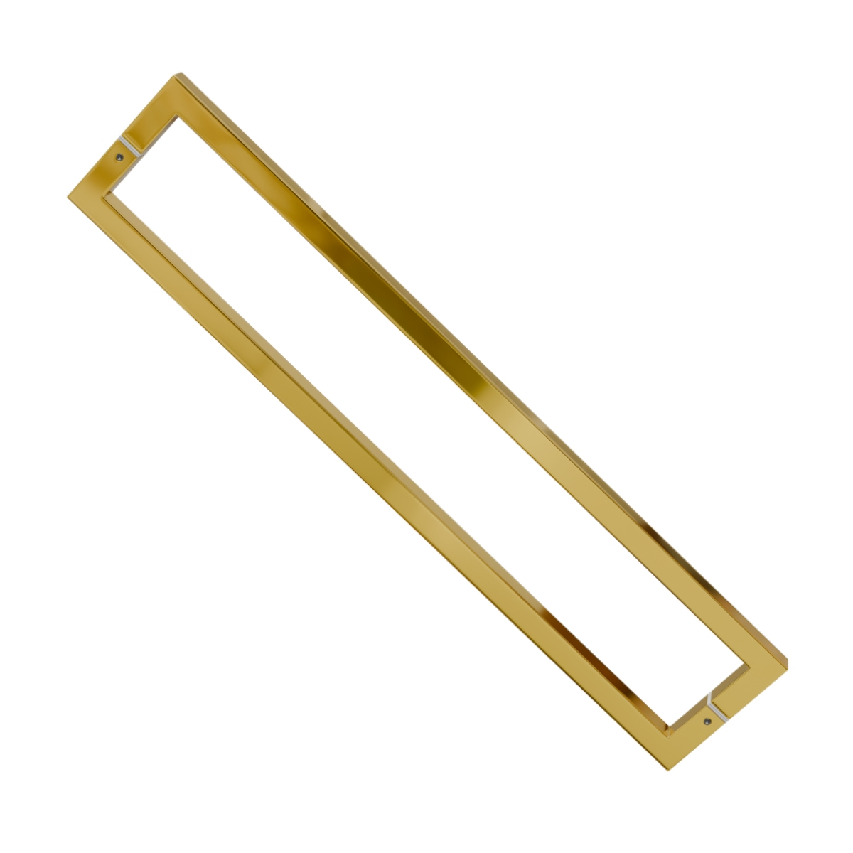 Puxador Duplo Inox Para Porta Il4070 60cm (600mm) Gold Dourado Brilhante Italy Line
