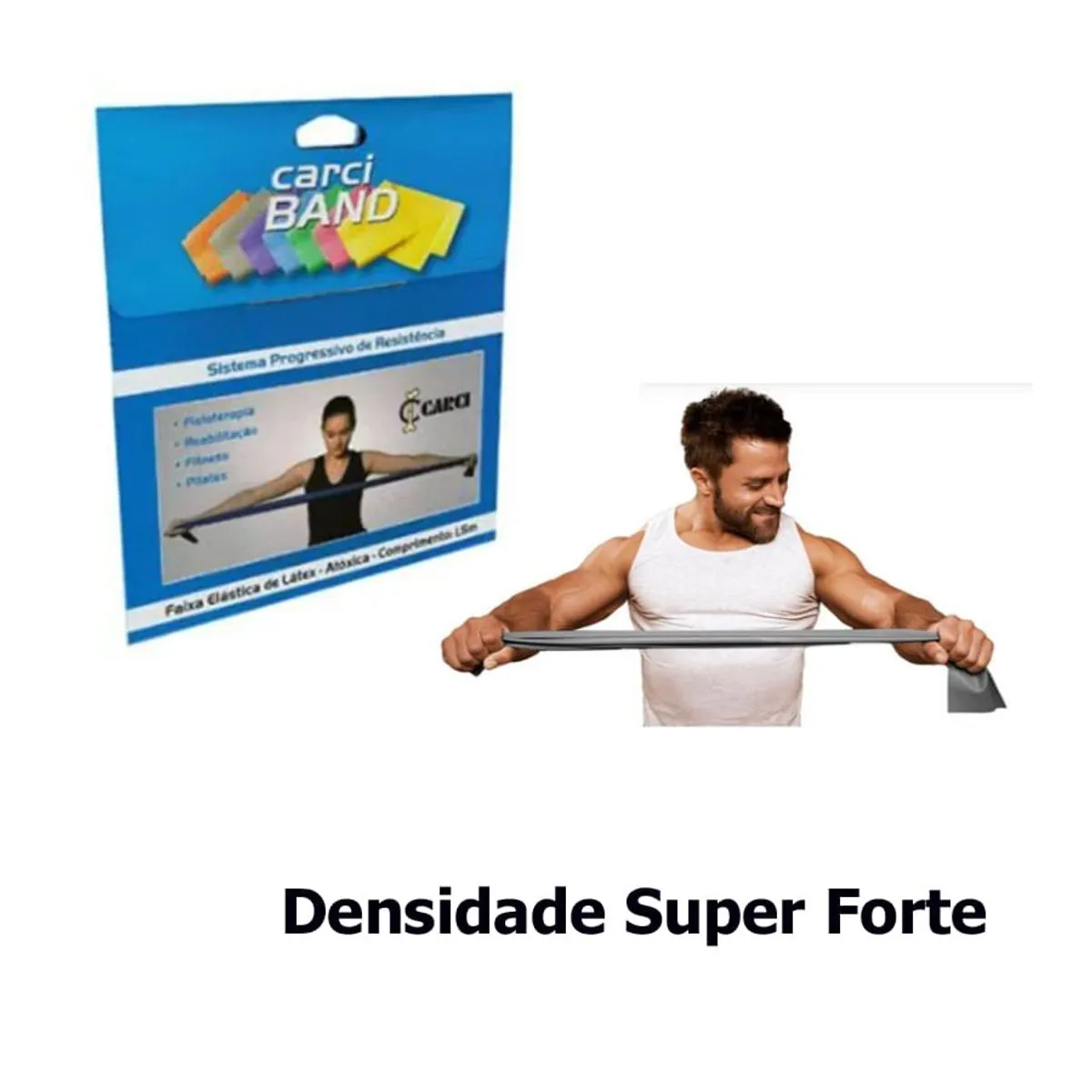 Faixa Elástica Para Exercícios Carci Band Prata