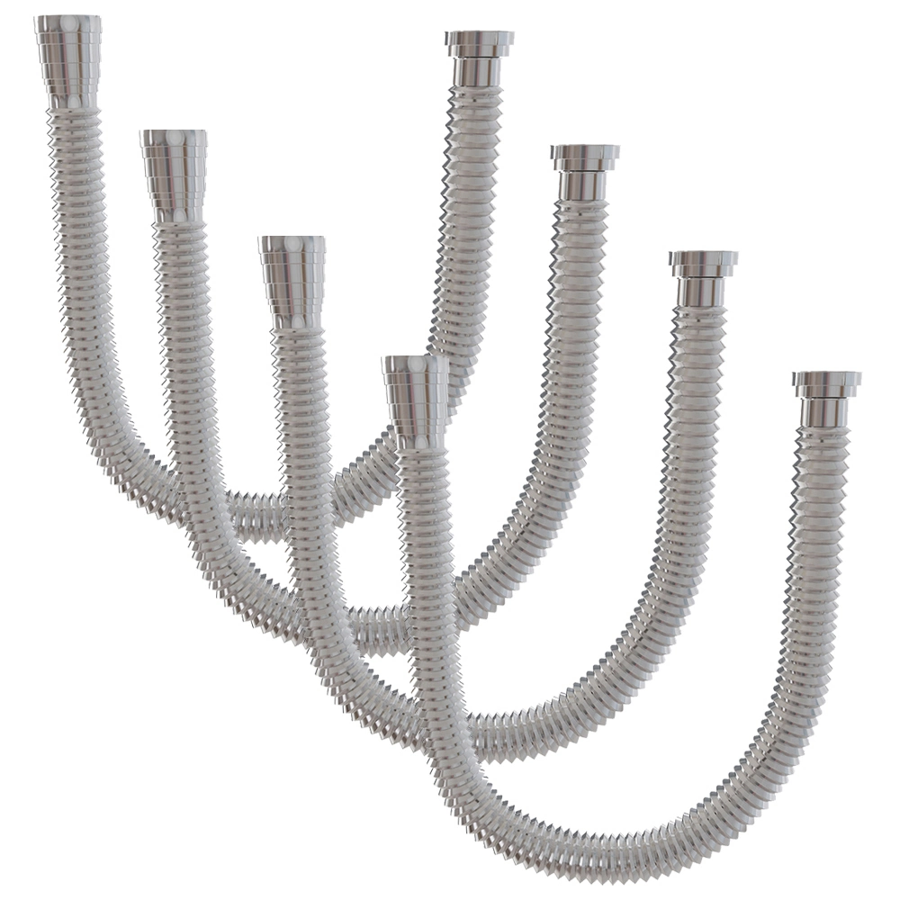 Kit 4 Sifão Click Longo Universal Flexível Cromado Estrela