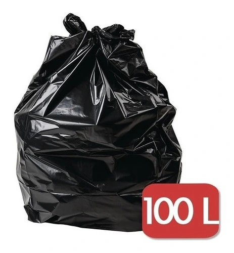 Saco De Lixo 100 Litros Intermediário 100 Unidades Preto