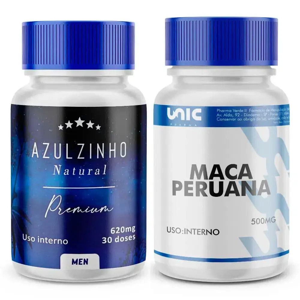 Azulzinho Natural + Maca Peruana 500Mg - 30 Doses