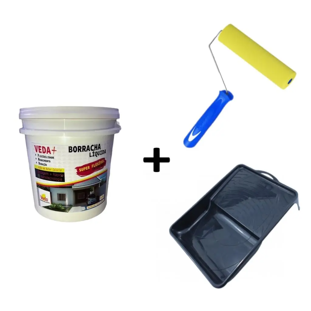 Kit Borracha Liquida 1l + Bandeja E Rolo 15cm