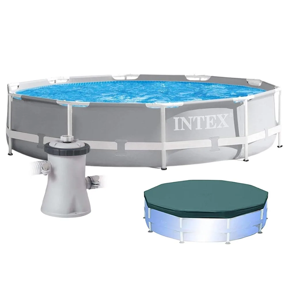 Piscina Intex 4.485 Litros Prism Estrutural + Capa + Bomba Filtrante 220