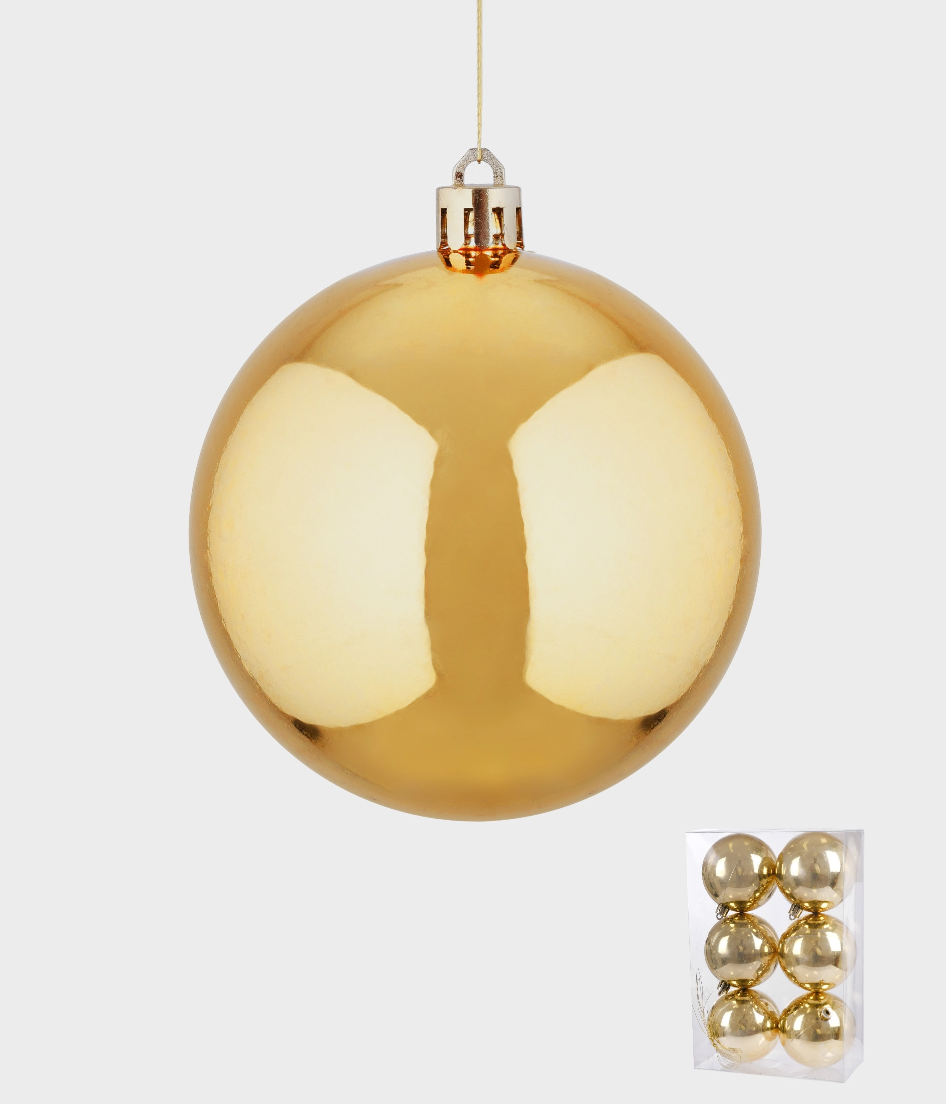 Bola Natalina 08cm C6 Dourado