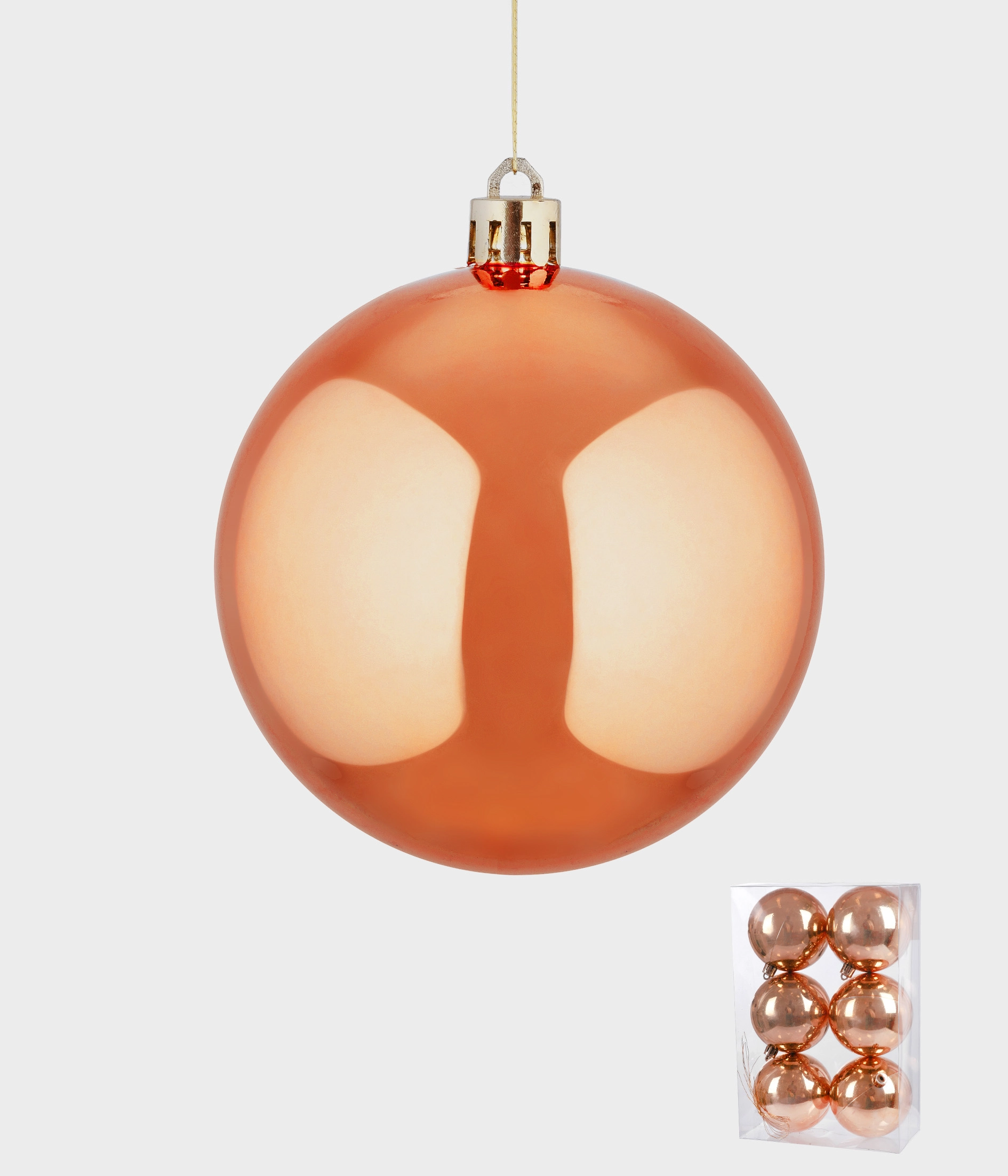 Bola Natal Cobre 8cm 6un 38330 149 Grillo