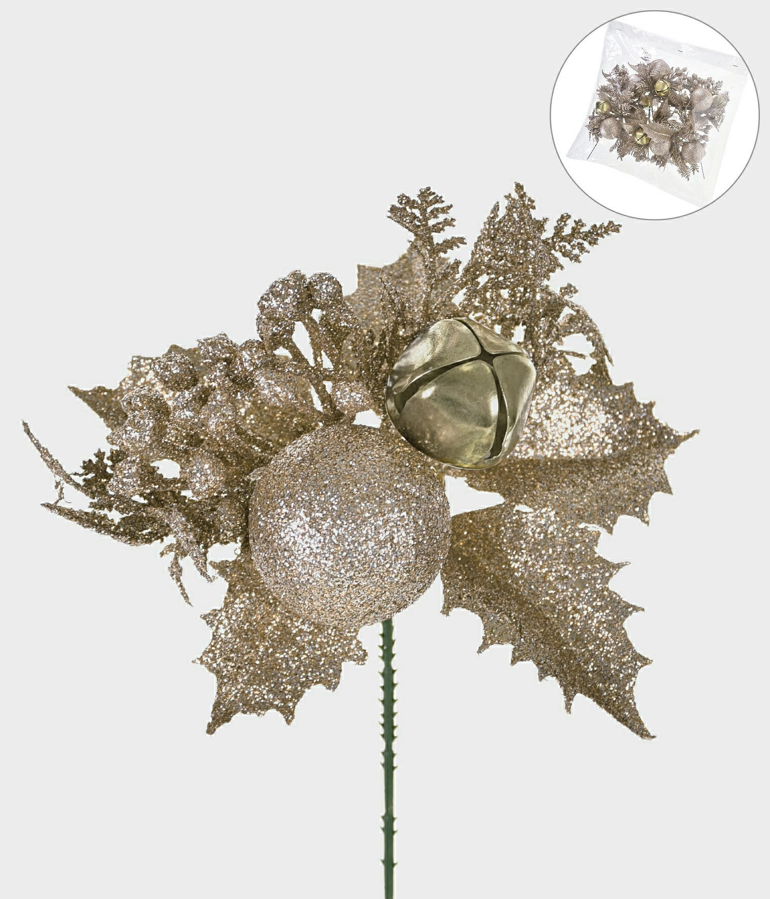 Pick Bola Natalina Glitter Nude 41764 498 Grillo