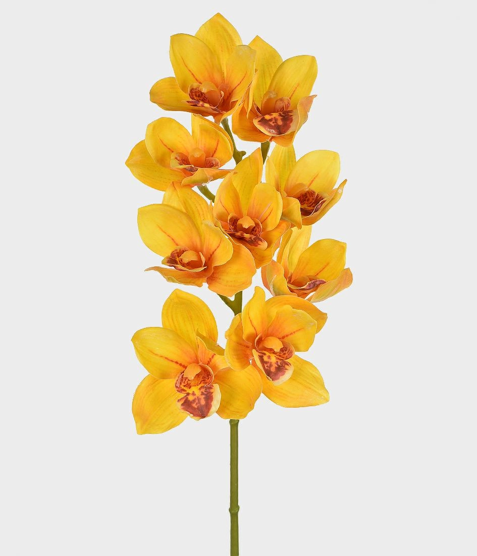 Ht Orquidea Real Toque Cymbidium 3d Amarelo 43610 005 Grillo