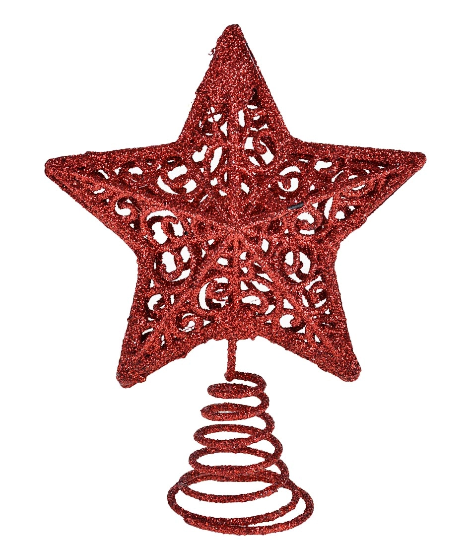Estrela Topo Arvore 15cm Vermelho 44497 009 Grillo