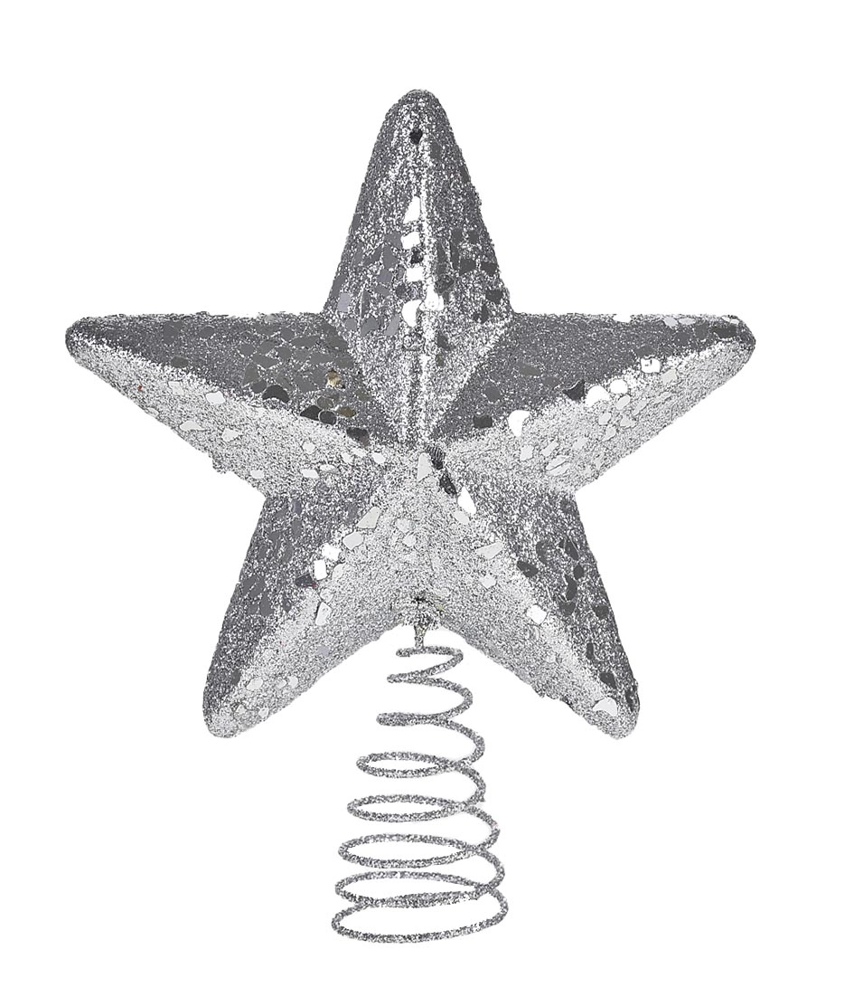 Estrela Topo Arvore Prata 20cm 44498 151 Grillo