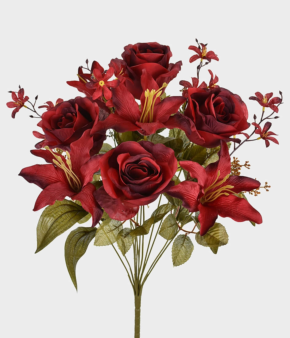 Bq Rosa E Lirio X12 Vermelho Ref.44993 009 Grillo