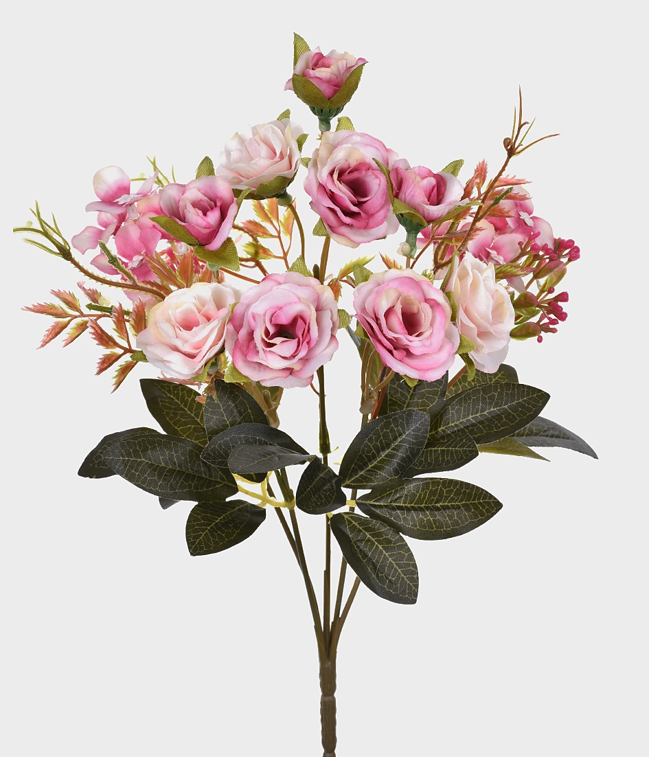 Bq Misto Rosa E Hortensia X5 Rosa