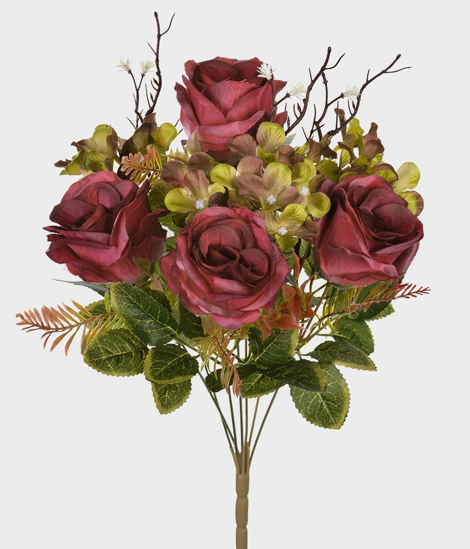 Bq Rosa Hortensia Misto X7 Burgundy 49142 115 Grillo