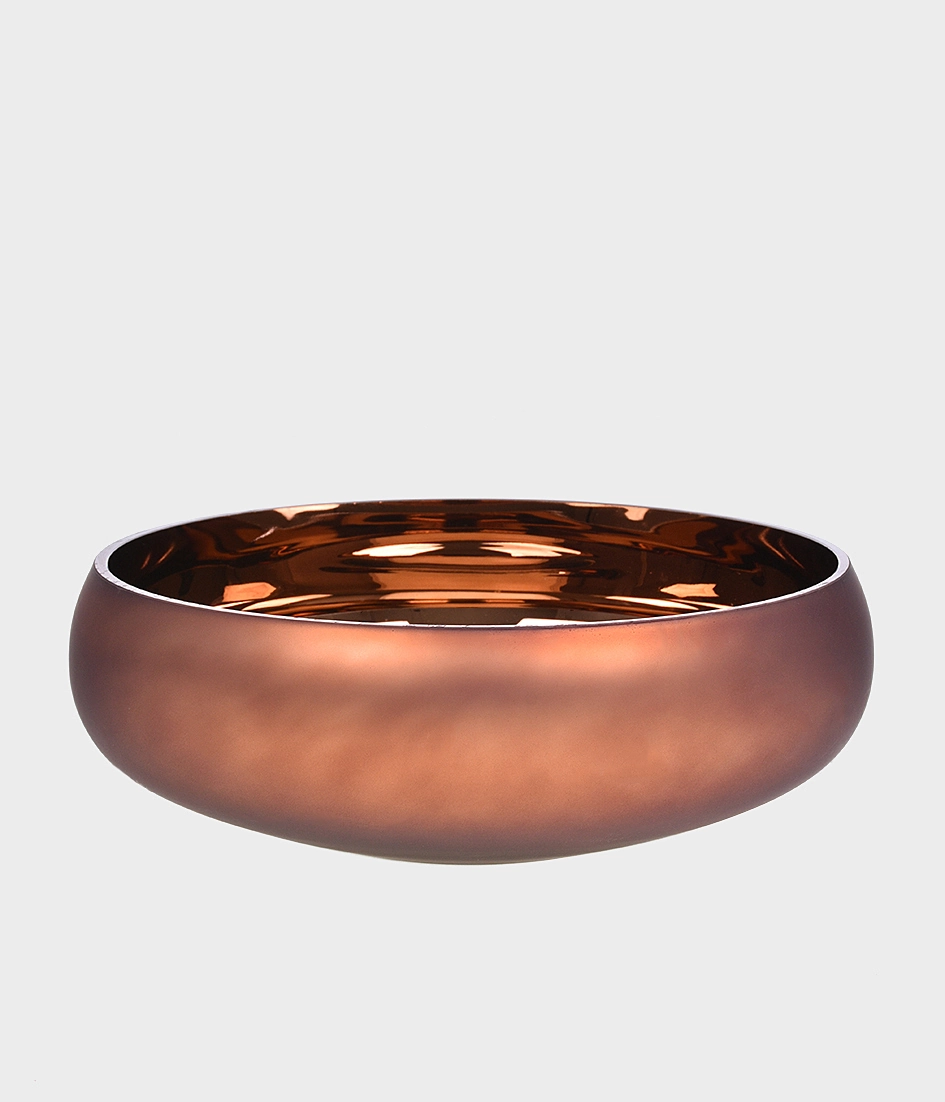 Vaso Vidro Bacia Bronze 49341 195 Grillo
