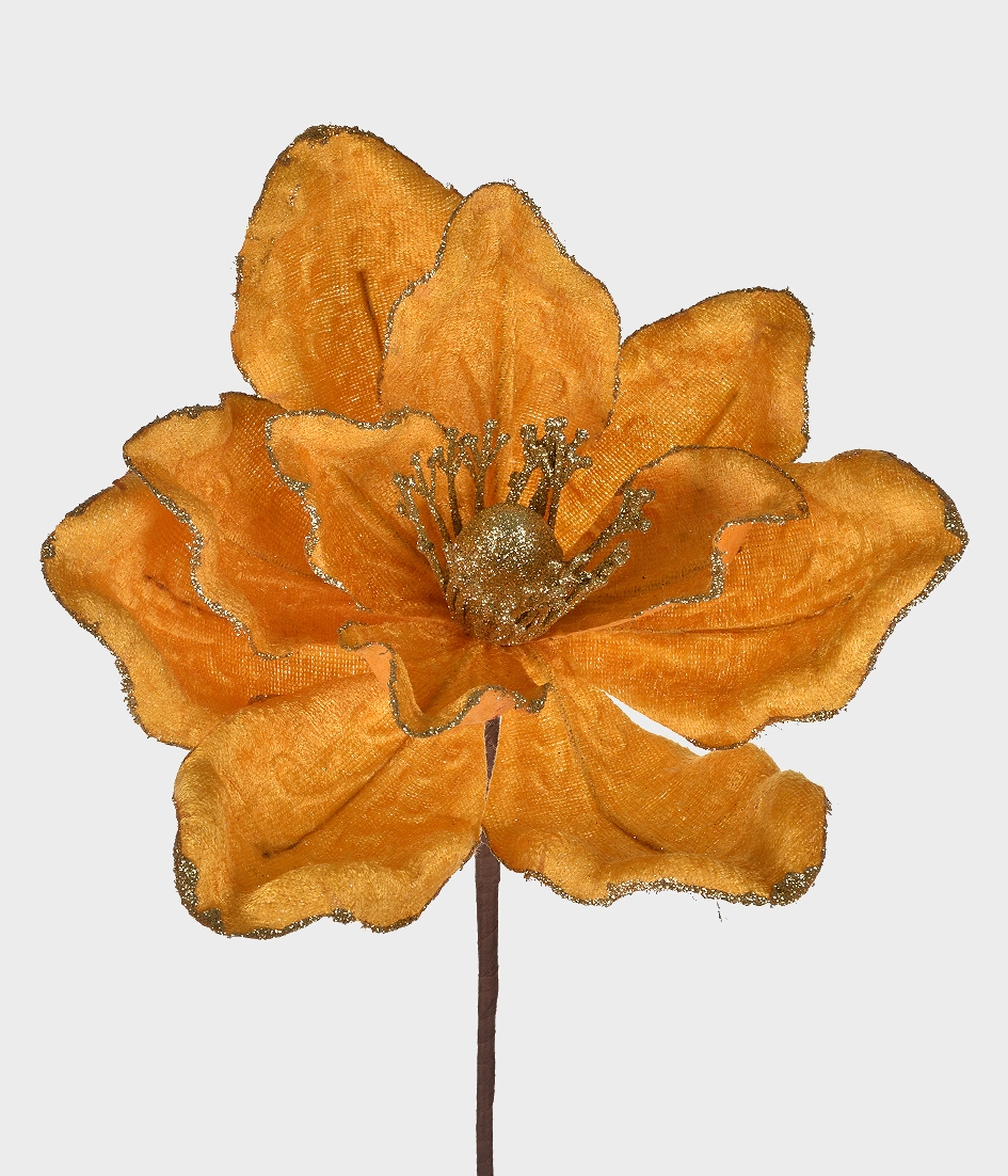Flor Natal Magnolia Veludo Dourado 49646 152 Grillo