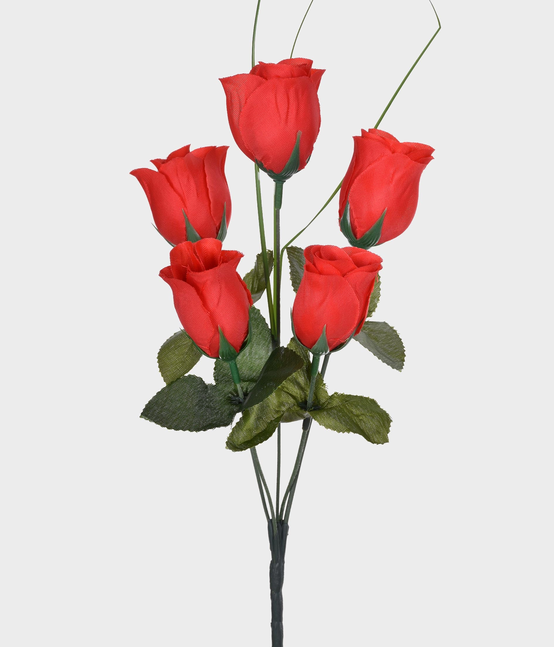 Bq.botao Rosa X5 Cetim Vermelho 1un 1un