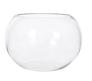 Vaso Redondo Aquario 16x18cm Transparente Grillo