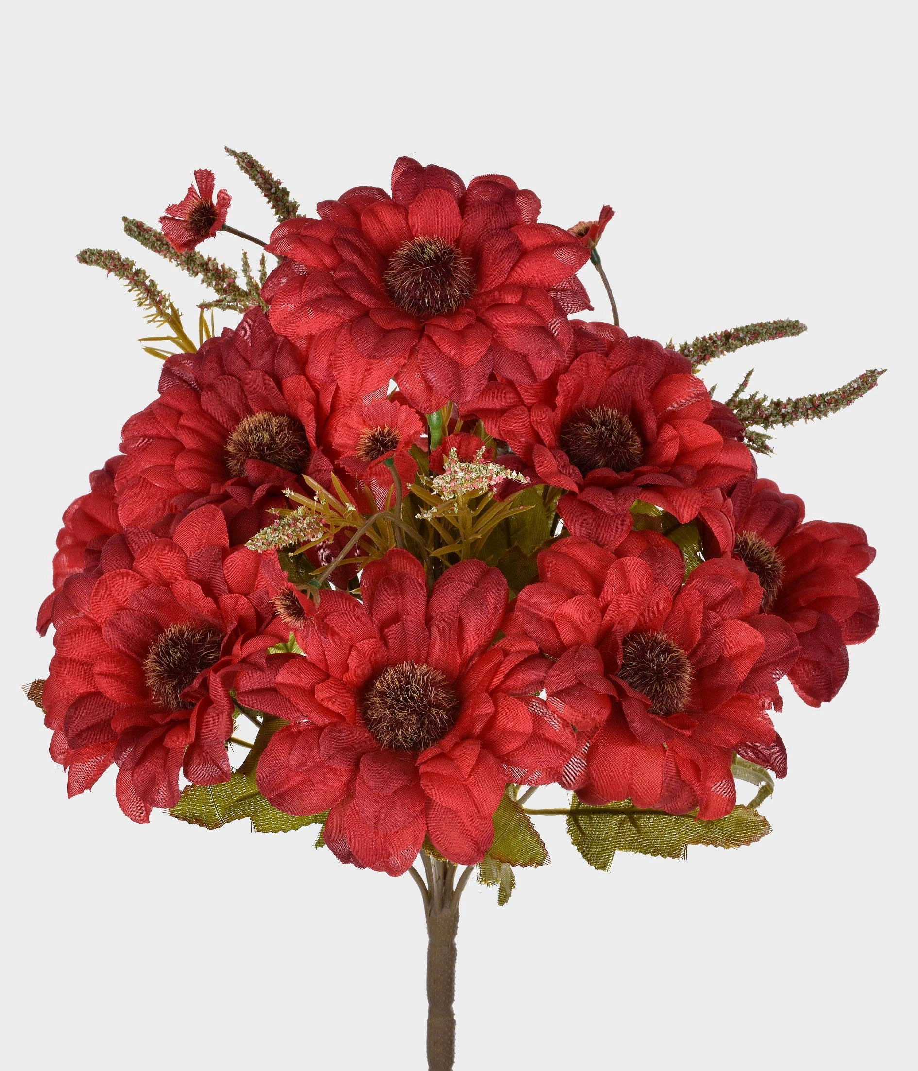 Bq Gerbera X12 Misto Vermelho Outono