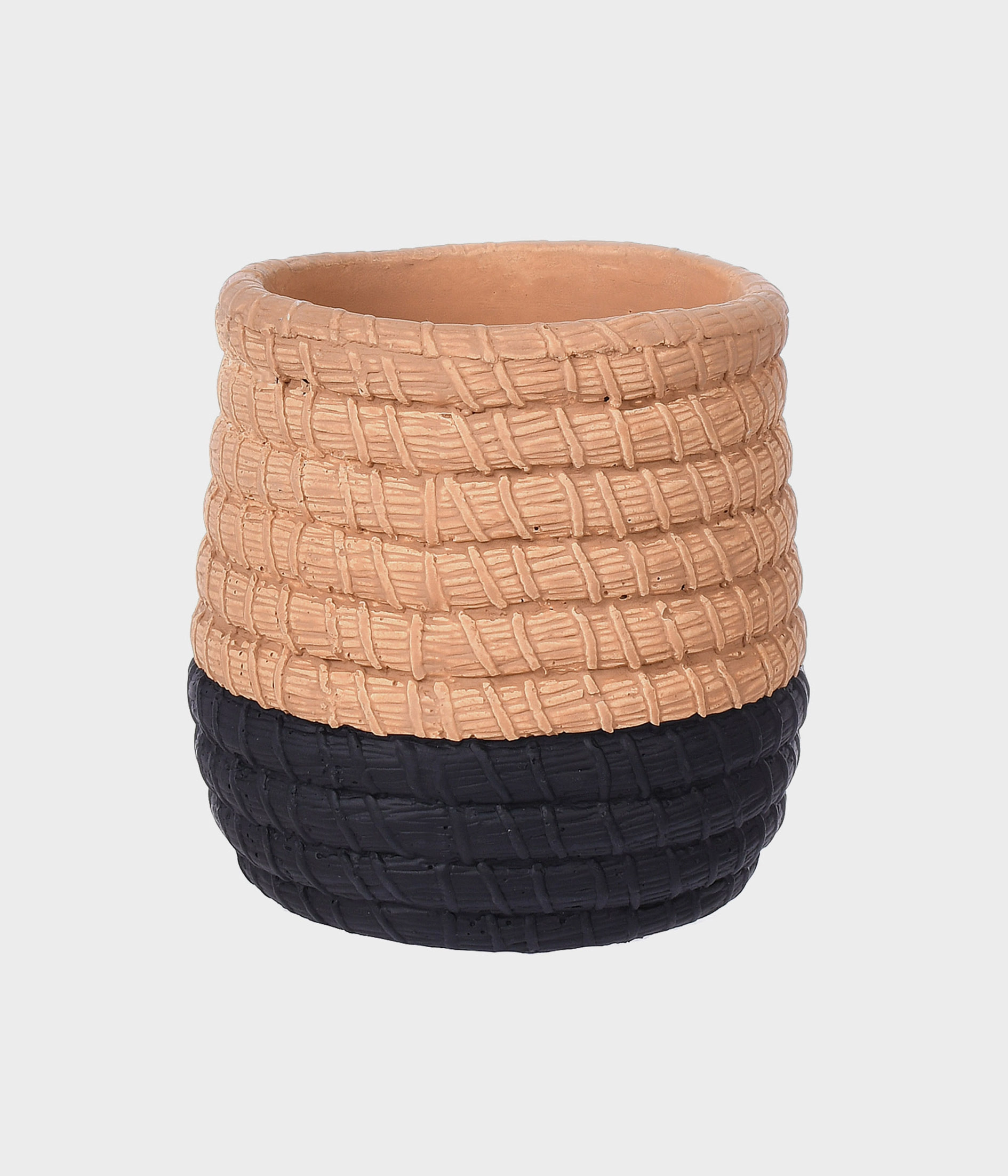 Vaso Ceramica Navy Rustico P Preto 51956 100 Grillo