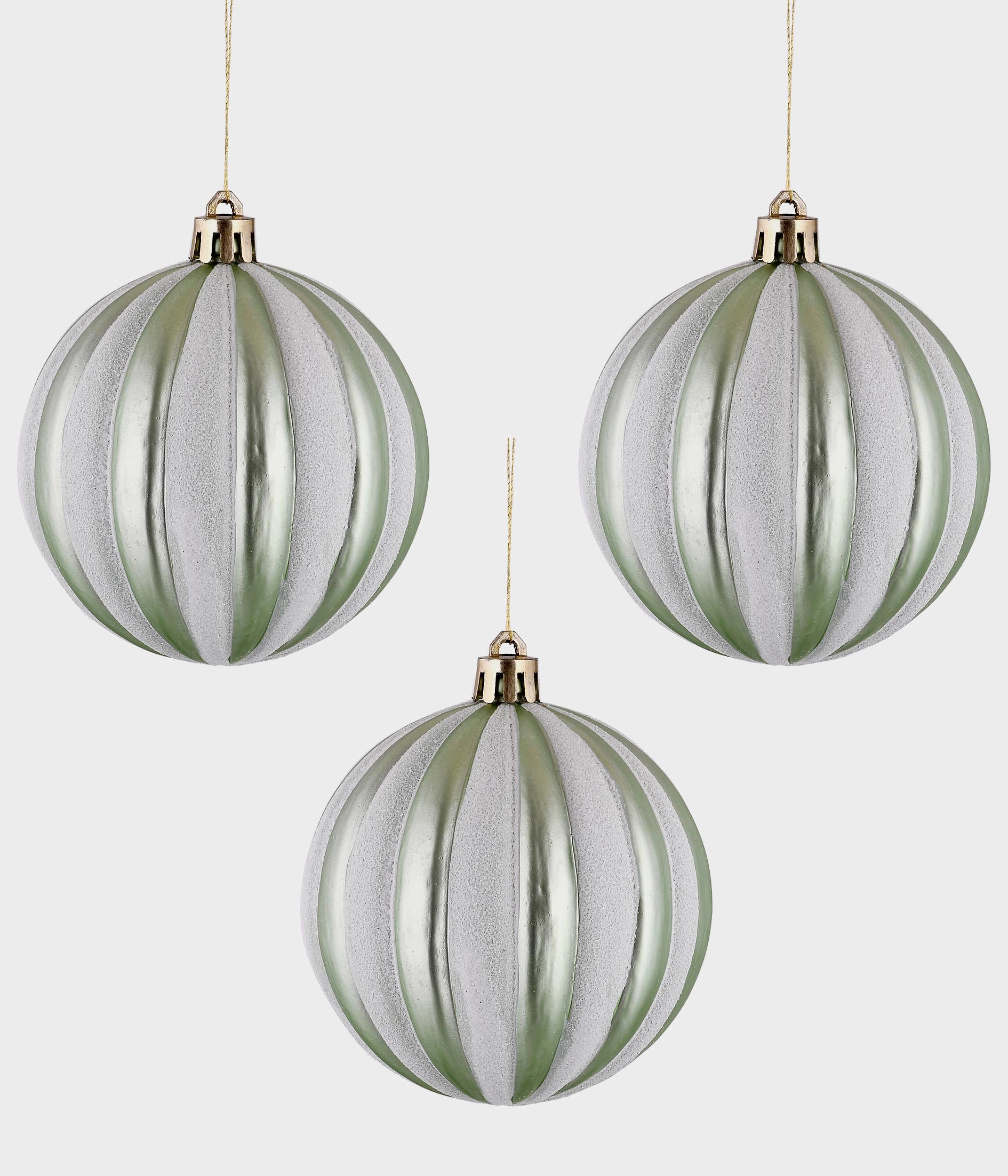 Bola Natal Verde Bca 8cm 3un 51985 098 Grillo