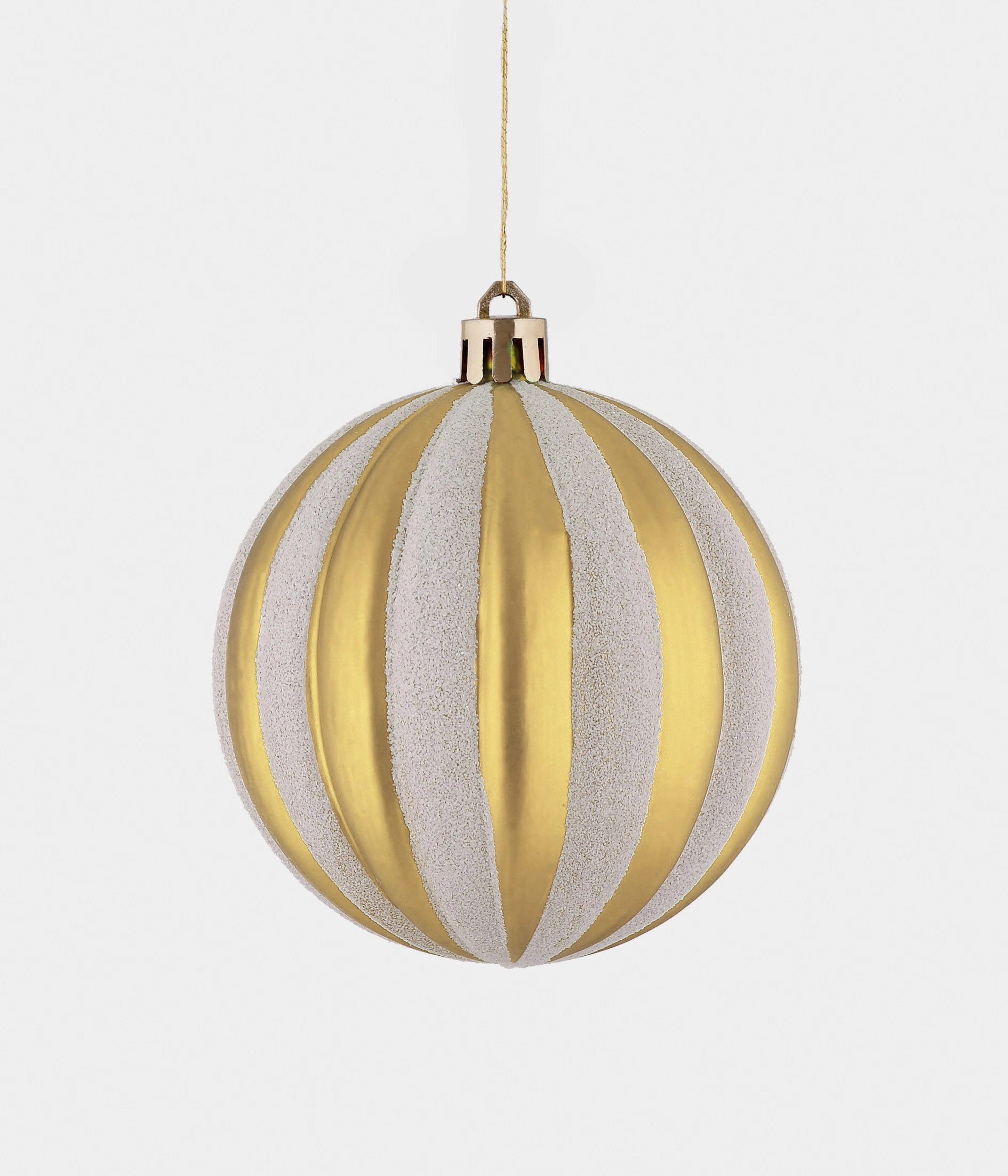 Bola Natal Dourada Bca 12cm 52203 136 Grillo
