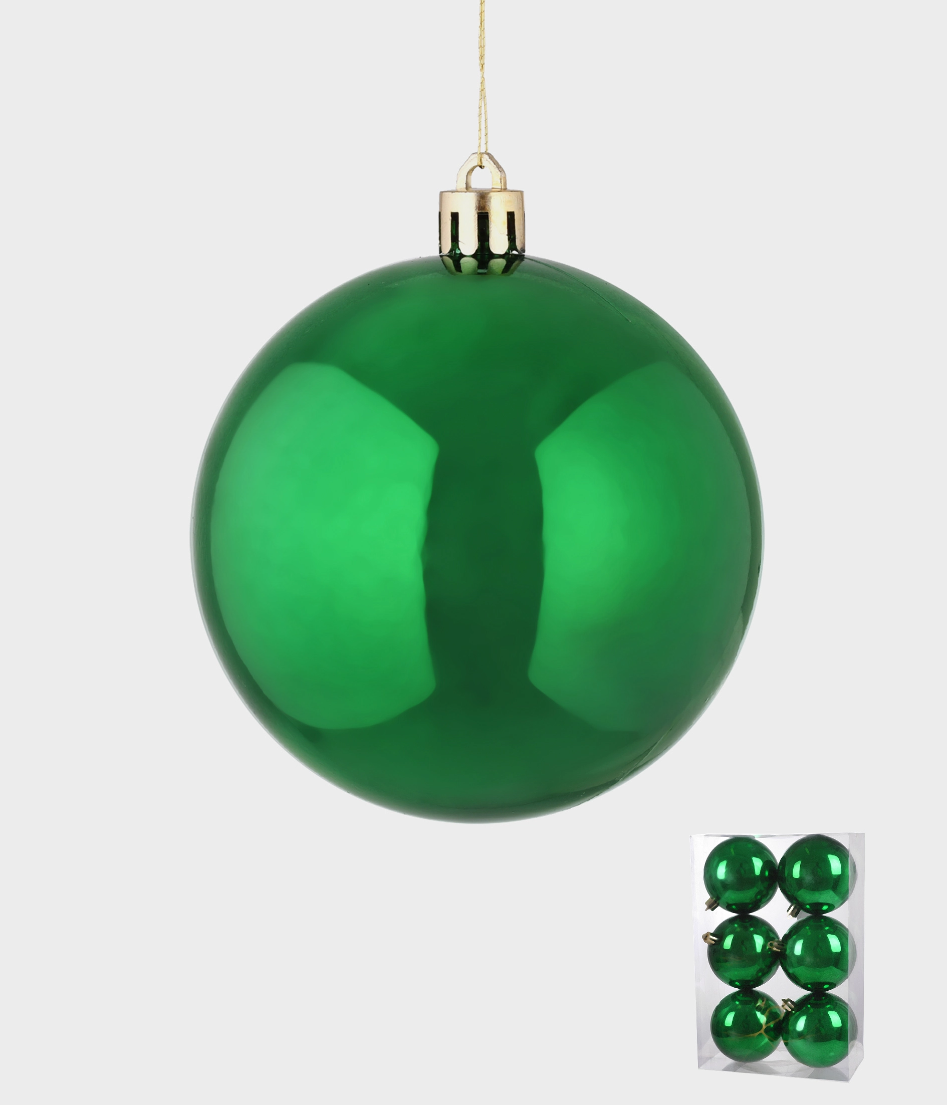 Bola Natal Verde 8cm 6un 38330 004 Grillo