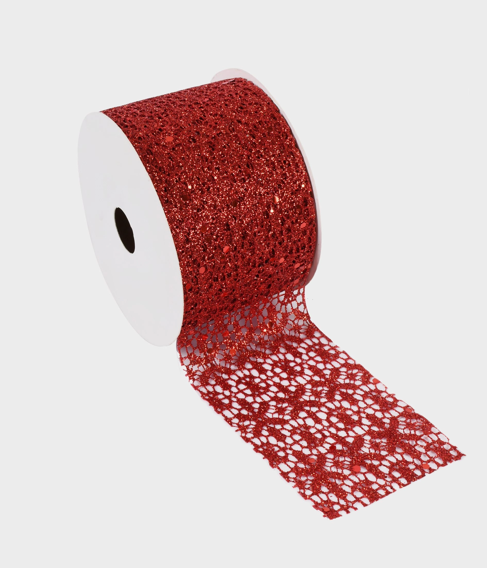 Fita Aramada Decorada Vermelho 6.3cmx9.14m 52536 009 Grillo