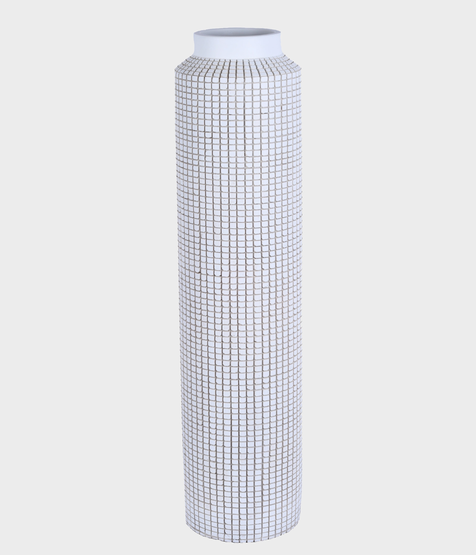 Vaso Resina Branco 52711 008 Grillo