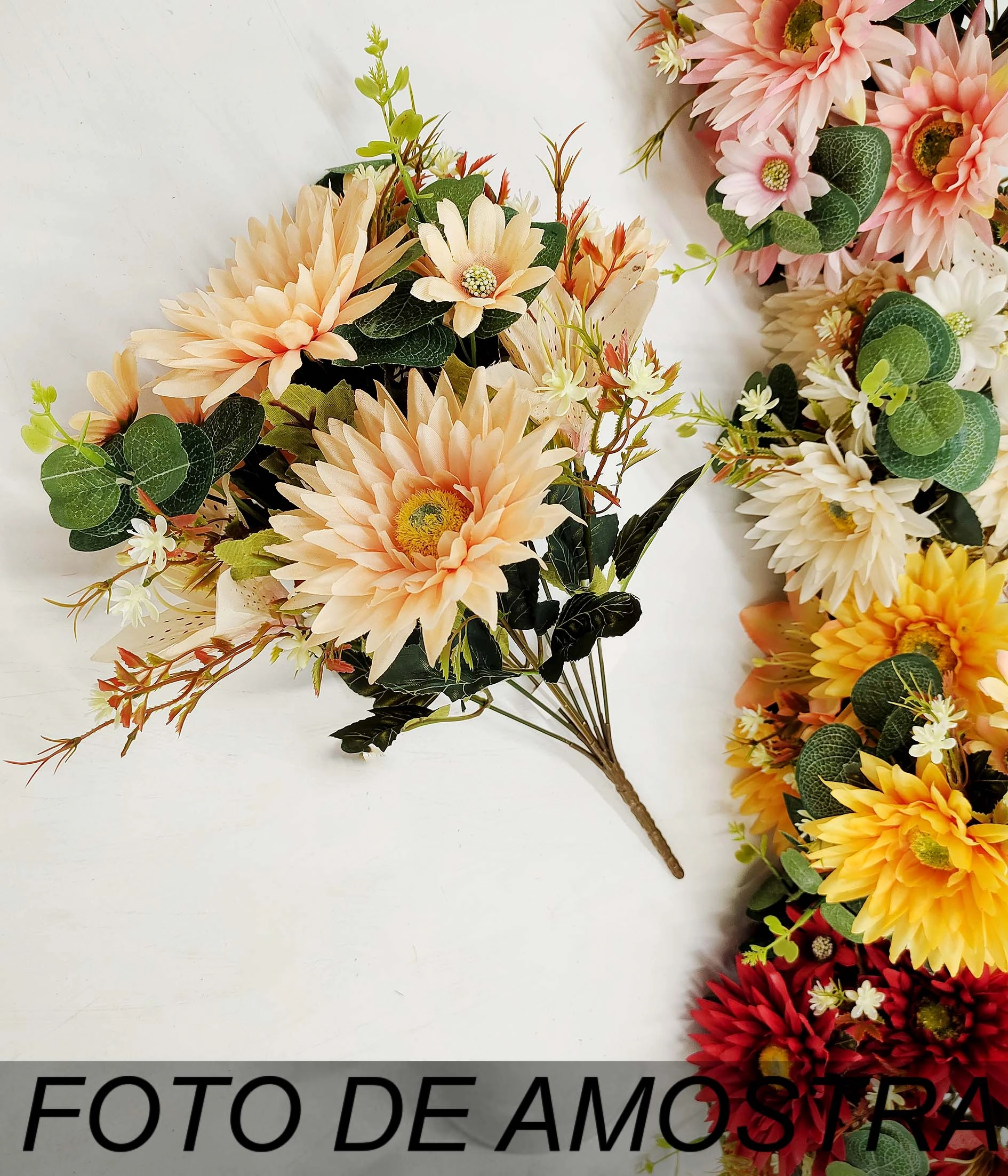 Buque Misto Gerbera Lirio X9 Champagne 52977 480 Grillo