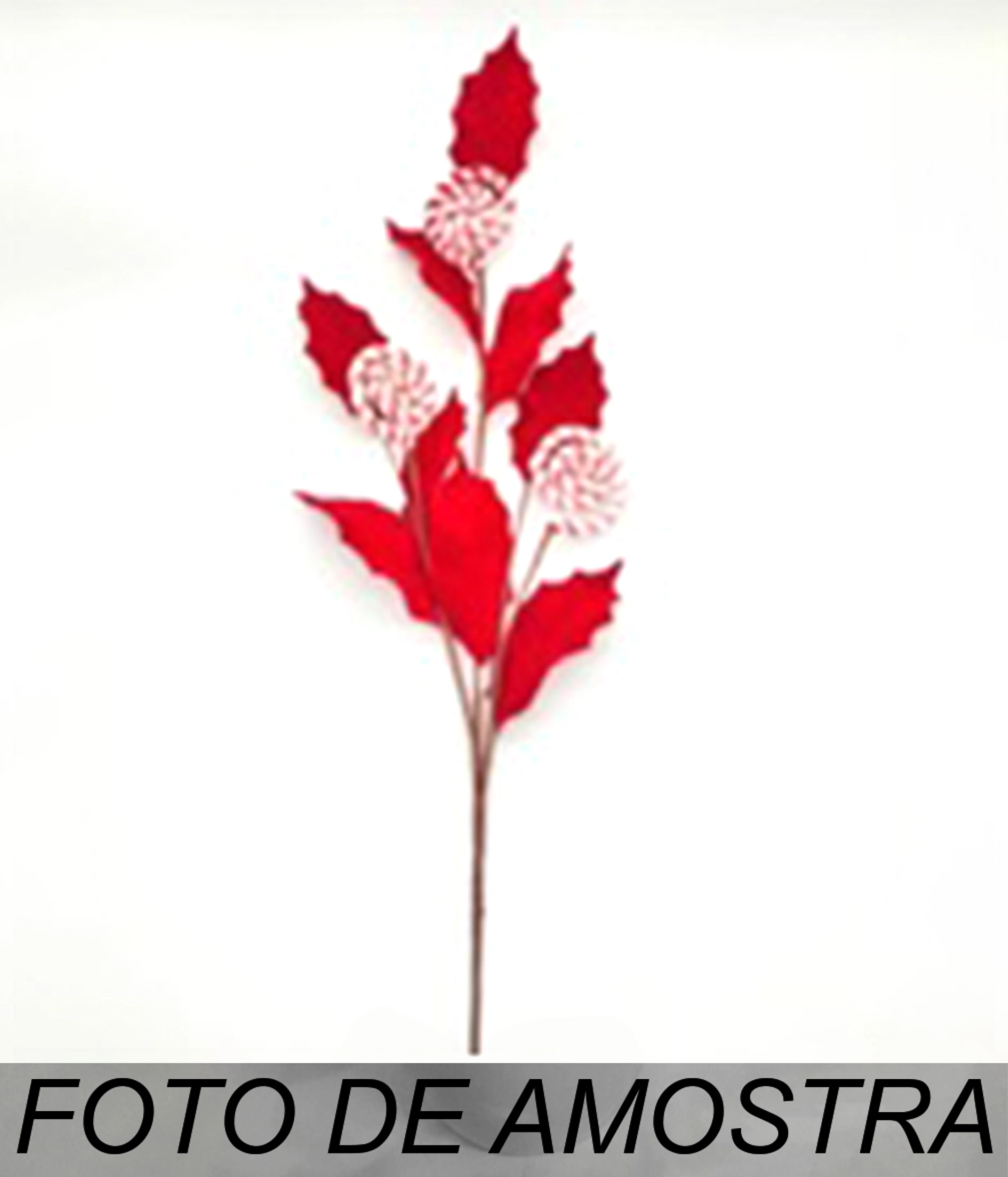 Haste Folhas Bengala Vermelho 53744 009 Grillo
