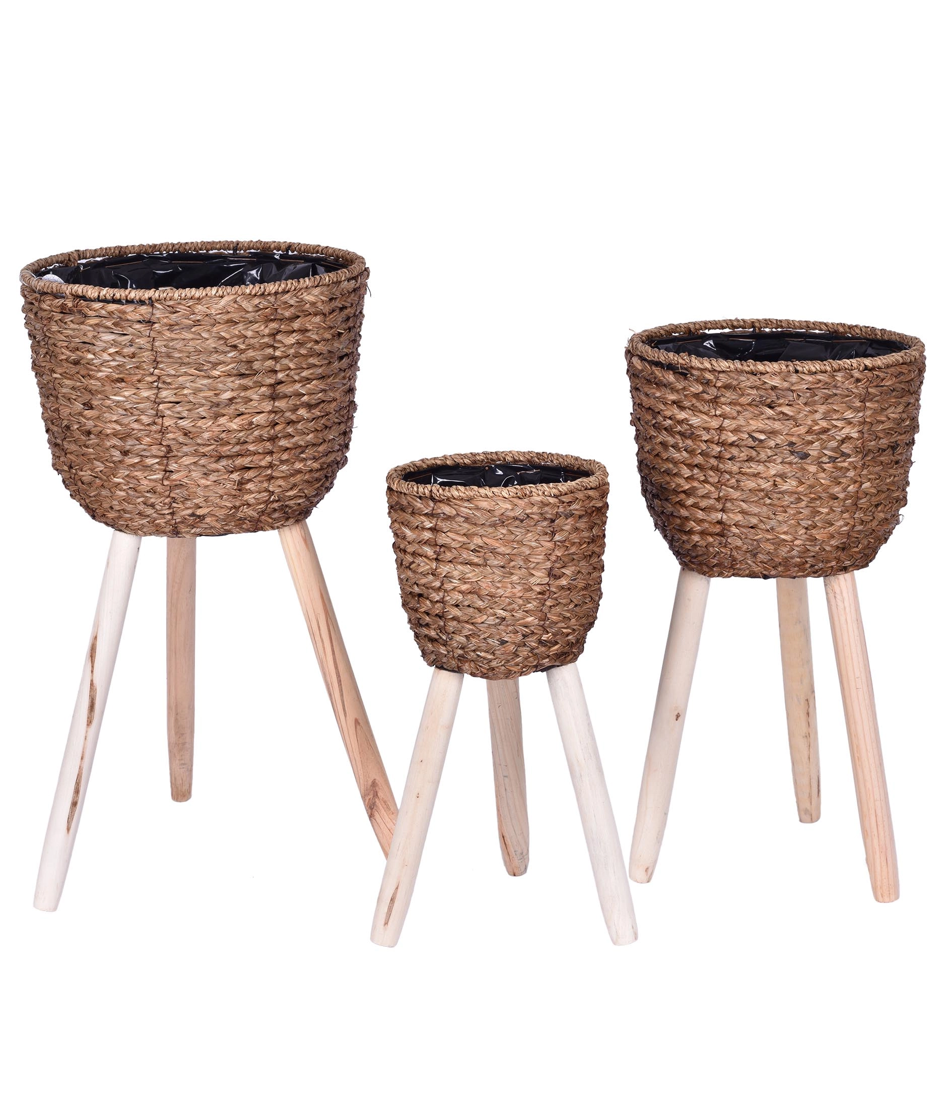 Cachepot Fibra Natural Pe 3pcs 55896 380 Grillo