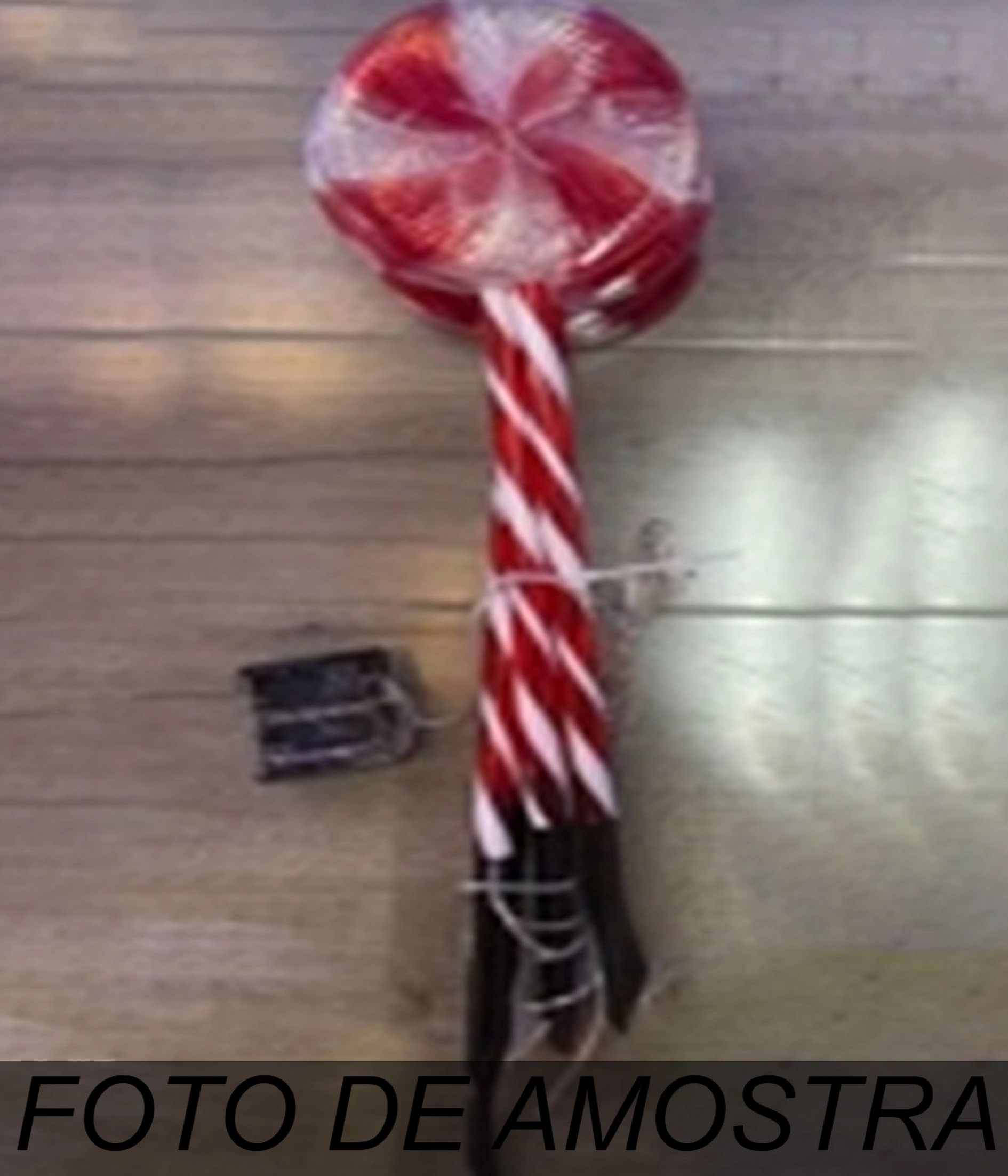 Luz Natal Pirulito Vermelho Branco X5 56385 030 Grillo