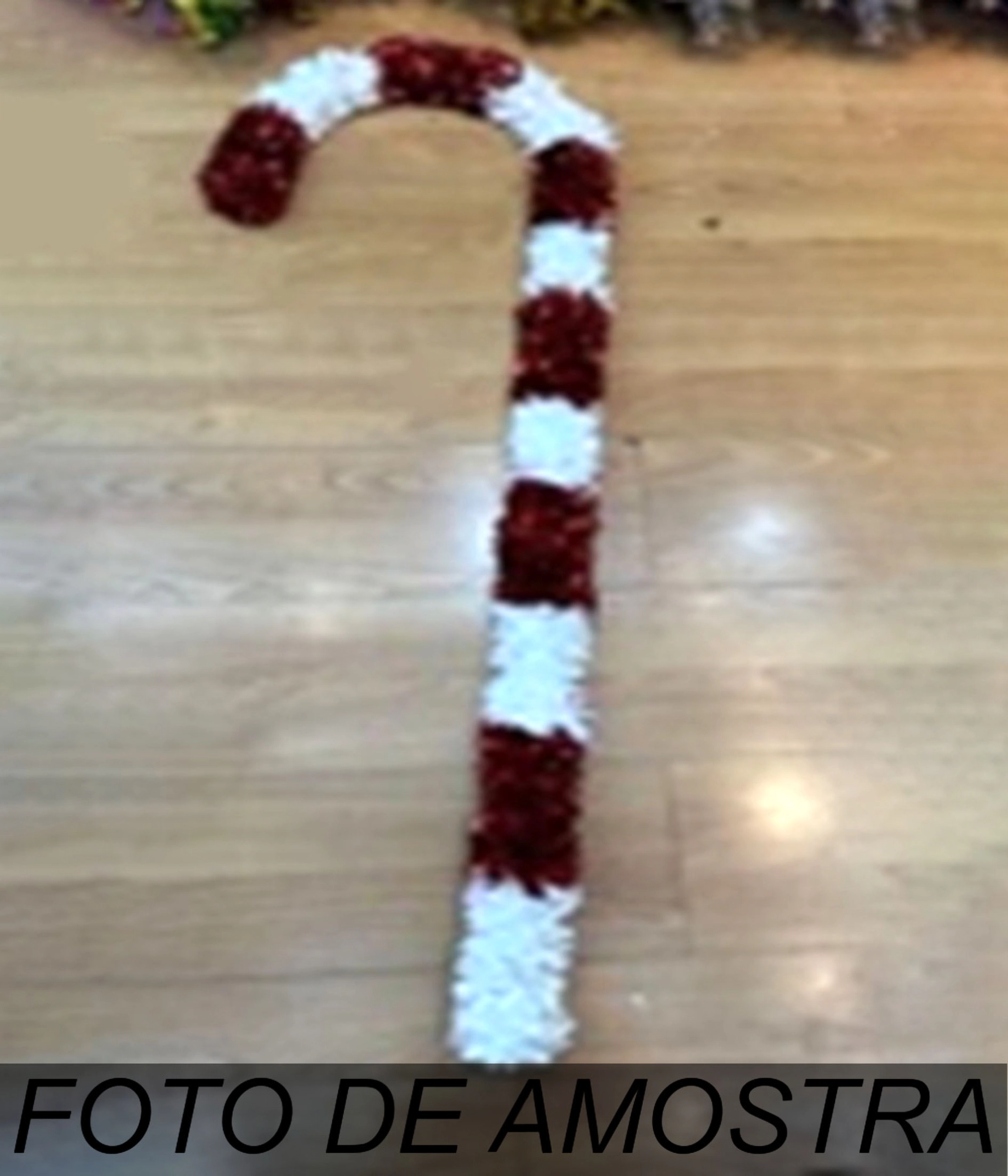 Enfeite Pendurar Bengala Doce Vermelho Branco 1.2m 56413 030 Grillo