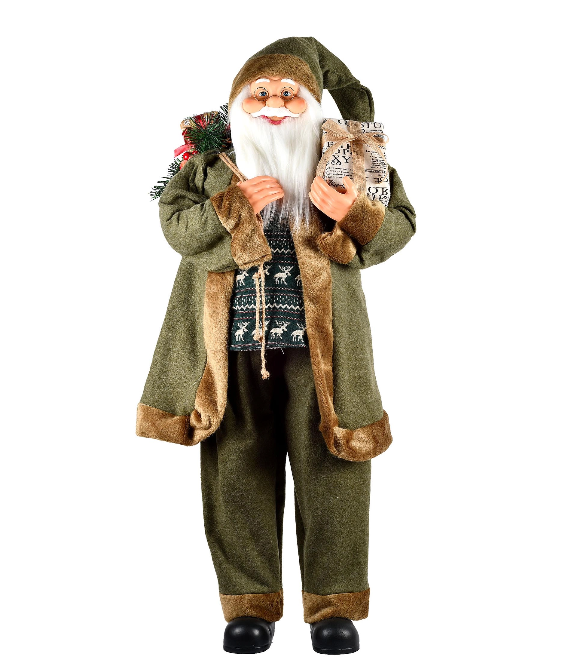 Papai Noel Verde Folk 110cm 56903 570 Grillo