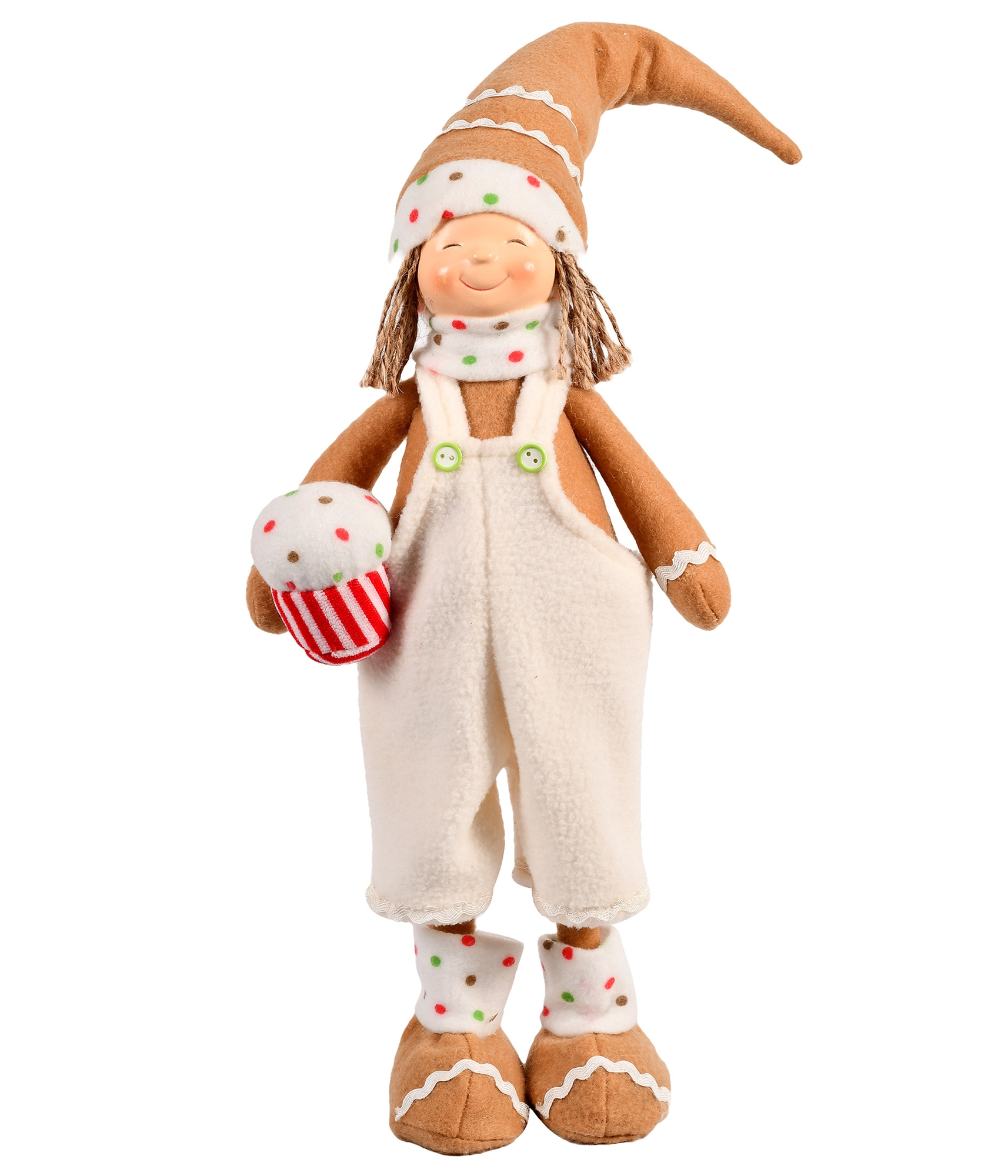 Enfeite Gingerbread Menina Bege 57078 040 Grillo