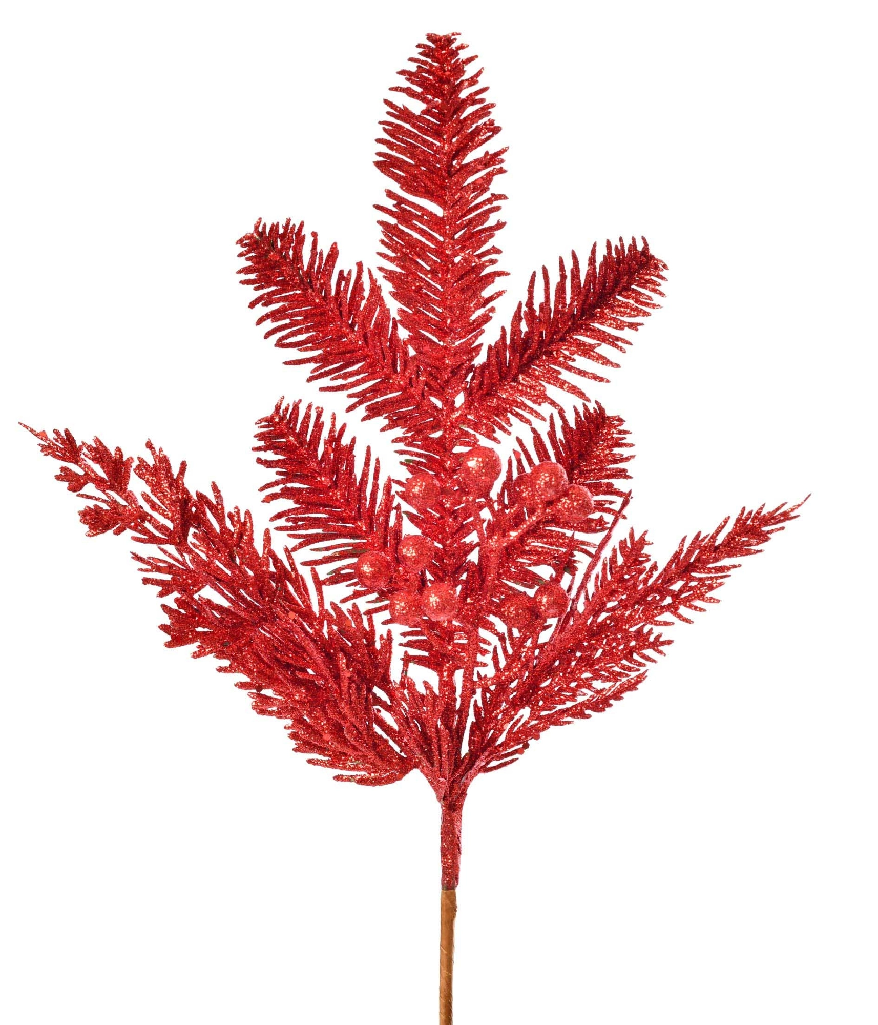 Haste Folhas Glitter Vermelho 57287 009 Grillo