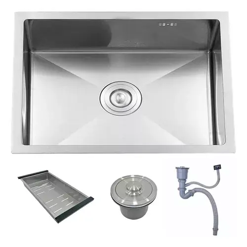 Cuba Gourmet Cozinha 50x40 Completa Aço Inox 304 Escovado Prata