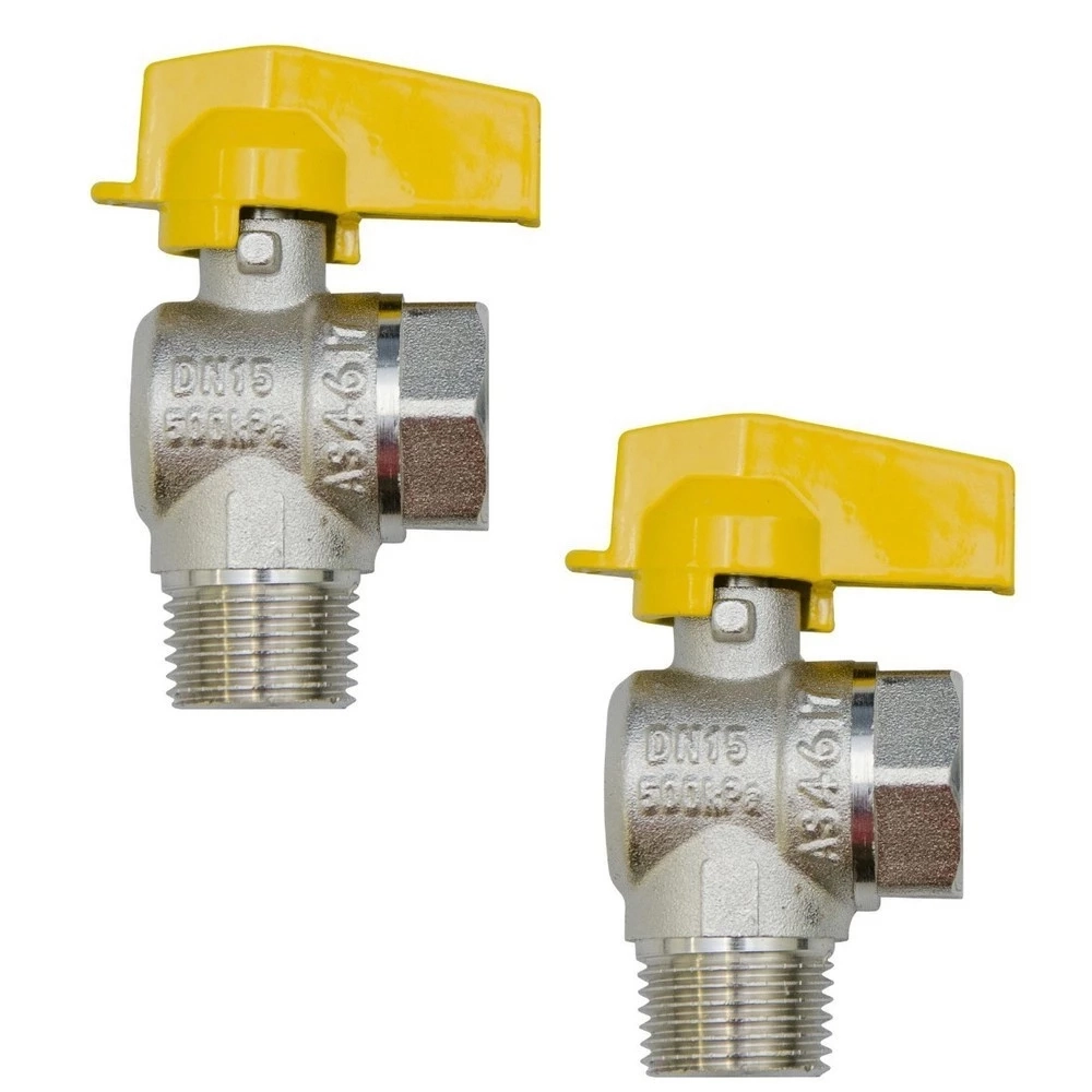Kit 2 Registro Válvula Esférica 90° Rm X Rf 1/2   Pex Gás