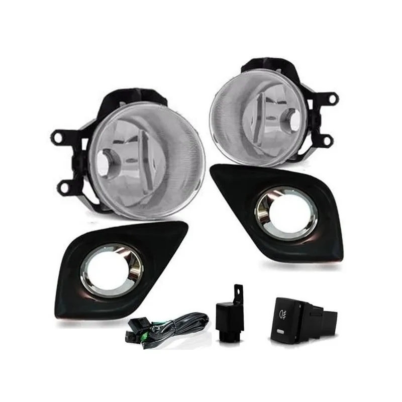 Kit Farol de Milha TOYOTA HILUX com Botão Aro Cromado - SUNS ACESSORIOS FGS0518TA