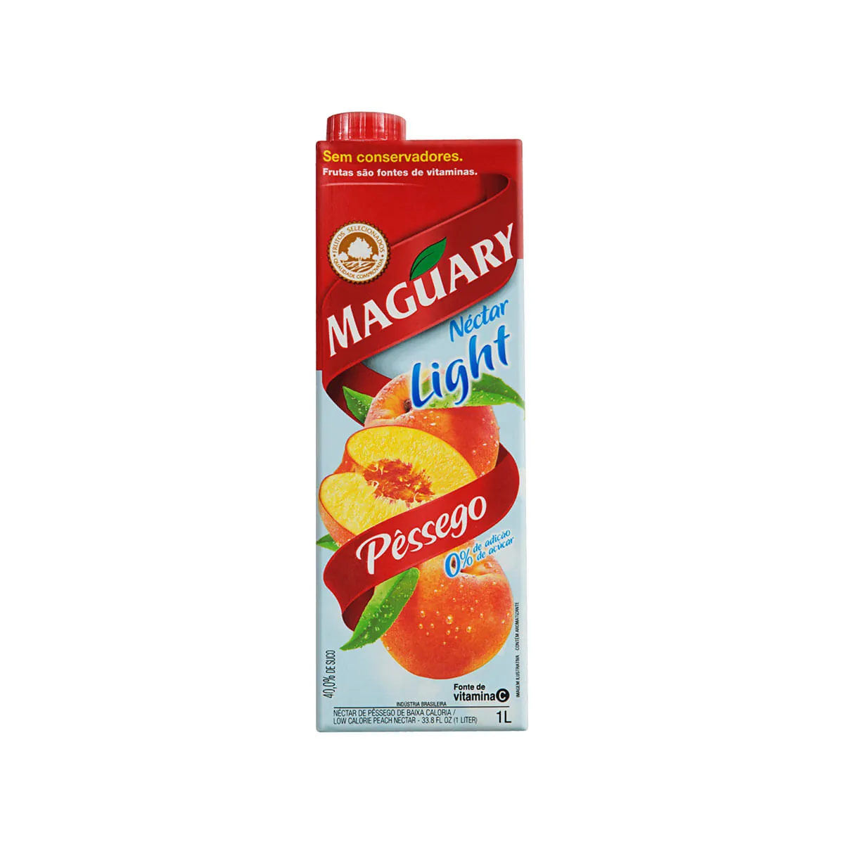 Néctar Pêssego Sem Adição De Açúcar Maguary Caixa 1l