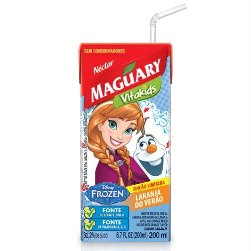 Néctar Laranja Do Verão Frozen Maguary Vitakids Caixa 200ml